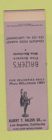Matchbook Cover - Balzer's Grocery Los Angeles CA SAMPLE