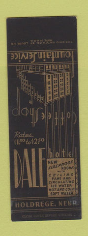 Matchbook Cover - Dale Hotel Holdrege NE SAMPLE