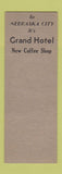 Matchbook Cover - Dale Hotel Holdrege NE SAMPLE