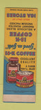 Matchbook Cover - 18K Coffee IGA Grocery stores SAMPLE