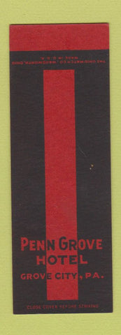Matchbook Cover - Penn Grove Hotel Grove City PA SAMPLE