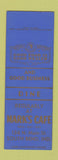 Matchbook Cover - Mark's Cafe South Bend IN SAMPLE