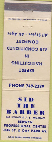 Matchbook Cover - Sid the Barber Berwyn IL