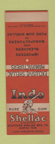 Matchbook Cover - Indo Pure Gum Shellac Memphis TN SAMPLE