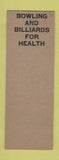 Matchbook Cover - Chippewa Bowling Mount Pleasant MI billiards SAMPLE