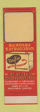 Matchbook Cover Verifine Dairy Products Ice Cream Milwaukee Green Bay WI SAMPLE