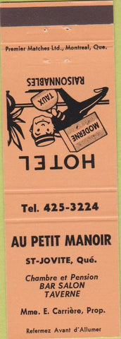 Matchbook Cover - Au Petit Manoir St Jovite QC