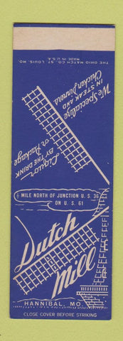 Matchbook Cover - Dutch Mill Hannibal MO SAMPLE