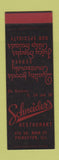Matchbook Cover - Schneider's Restaurant Princeton IL SAMPLE
