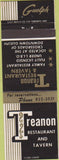 Matchbook Cover - Treanon Restaurant Guelph