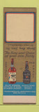 Matchbook Cover George Berg Liquor Queen Anne Scotch Blue Ribbon Whiskey SAMPLE