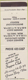 Matchbook Cover - Zuider Zee Supper Club Green Bay WI
