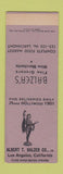 Matchbook Cover - Balzer's Grocery Los Angeles CA SAMPLE