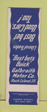 Matchbook Cover - Galbraith Buick Rock Island IL SAMPLE