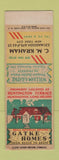 Matchbook Cover - Gatke Homes New York City builder SAMPLE