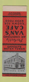 Matchbook Cover - Van's CAfe Brainerd MN  SAMPLE