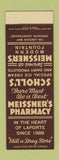 Matchbook Cover - Meissner's Drug Laporte IN? SAMPLE