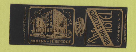 Matchbook Cover - Baron Steuben Hotel Corning NY SAMPLE