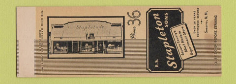 Matchbook Cover - ES Stapleton Sons Department Store Socorro NM WEAR SAMPLE