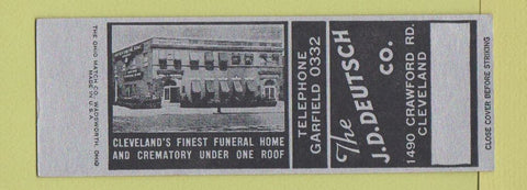 Matchbook Cover - JD Deutsch Funeral Home Cleveland OH SAMPLE