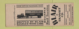 Matchbook Cover - Blair Trucking Detroit Midland Bad Axe Bay City MI SAMPLE