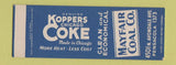 Matchbook Cover - Koppers Coke Coal Chicago IL Mayfair SAMPLE