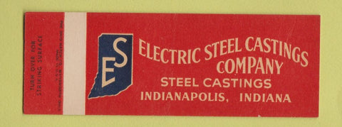 Matchbook Cover - Electric Steel Castings Indianapolis IN Full Length SAMPLE