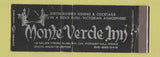 Matchbook Cover - Monte Verde Inn Forest Hill CA