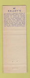 Matchbook Cover - Kelley's Derby Line VT Full Length