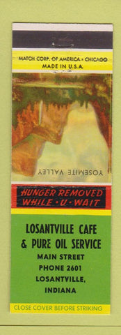 Matchbook Cover - Losantville Cafe Pure oil gas Losantville IN low phone #