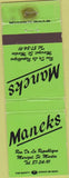 Matchbook Cover - Mancks Marigot ST Martin