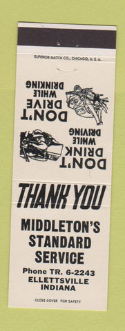 Matchbook Cover - Middleton's Standard oil gas Ellettsville IN