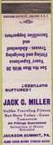 Matchbook Cover - Jack Miller Fittings Jackson Summit PA