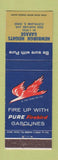 Matchbook Cover - Newburgh Heights Garage Pure oil gas OH Firebird