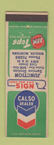 Matchbook Cover - Calso oil gas Nissler MT