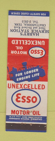Matchbook Cover - Harry's Esso oil gas Chattanooga TN