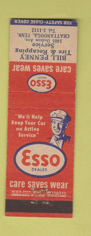 Matchbook Cover - Esso oil gas Bill Penney Chattanooga TN