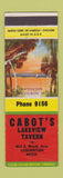 Matchbook Cover - Cabot's Lakeview Tavern Ludington MI