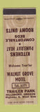 Matchbook Cover - Walnut Grove Motel Trailer Park Hillsboro OR