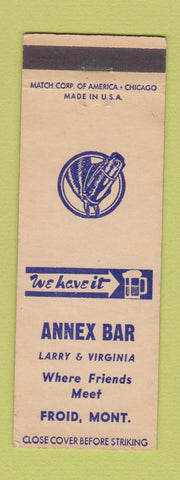 Matchbook Cover - Annex Bar Froid MT