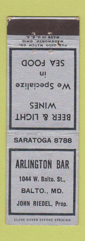 Matchbook Cover - Arlington Bar Baltimore MD