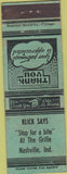 Matchbook Cover - Klick Says Nashville IN grille