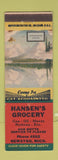 Matchbook Cover - Hansen's Grocery Newago MI oil gas