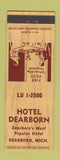 Matchbook Cover - Hotel Dearborn MI