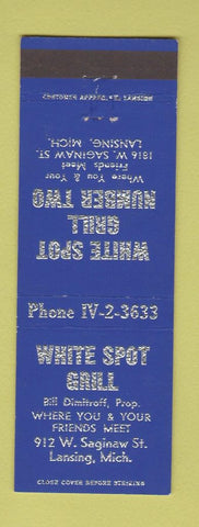 Matchbook Cover - White Spot Grill Lansing MI