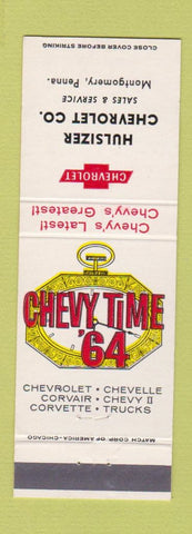 Matchbook Cover - 1964 Chevrolet Hulsizer Montgomery PA