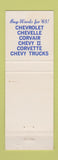 Matchbook Cover - 1965 Chevrolet Renaker Brookville IN