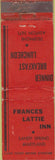 Matchbook Cover - Frances Lattie Inn Sandy Spring MD