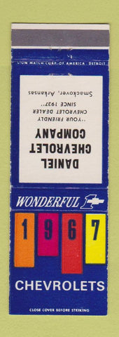 Matchbook Cover - 1967 Chevrolet Daniel Smackover AR WEAR