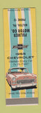 Matchbook Cover - 1955 Chevrolet Fulmer Motors Milton PA low phone #